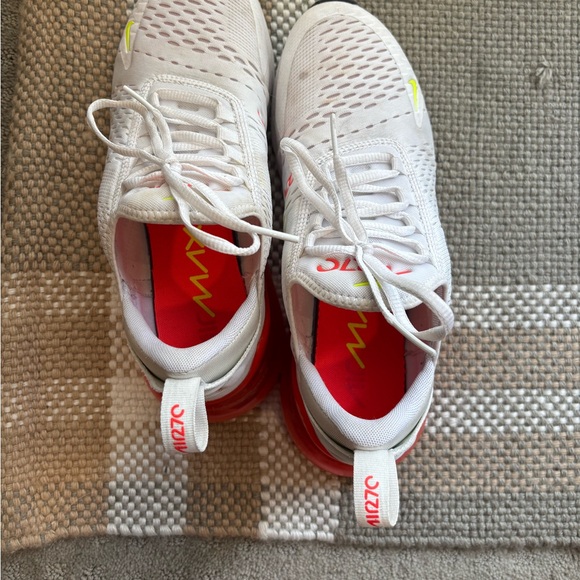 Nike Air Max 270 White and Red with Neon Accents - Picture 8 of 10